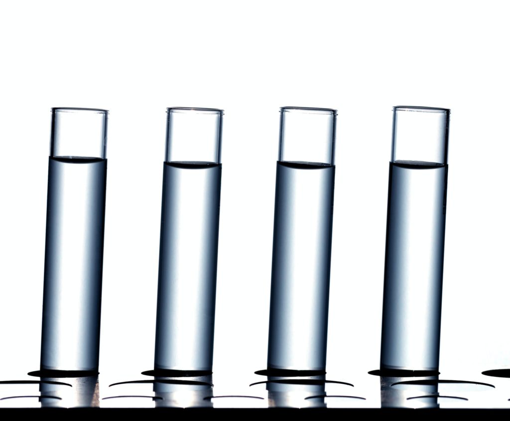 Science laboratory research, test tubes